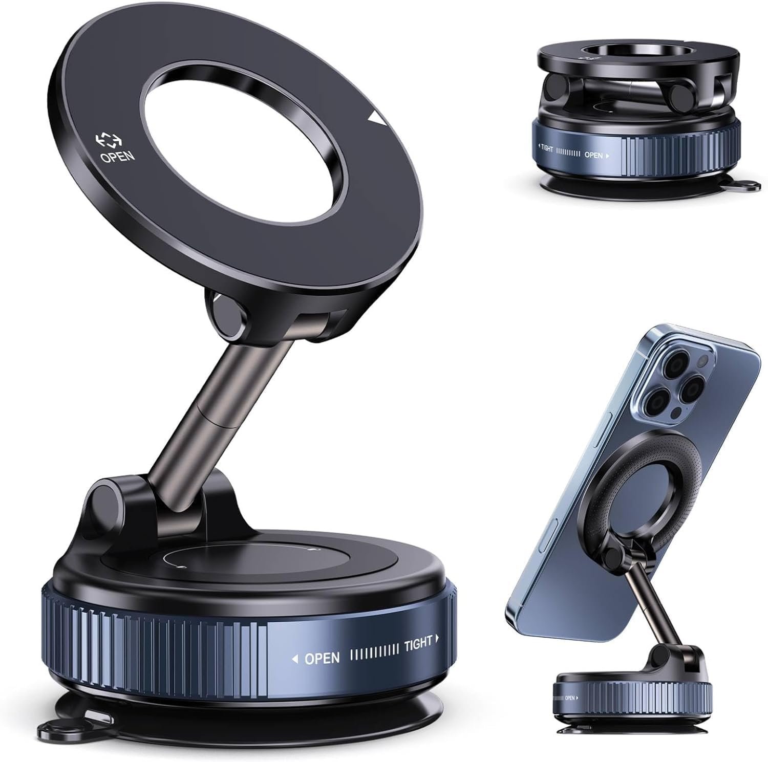 61VzxUN3cUL._SL1500_ WALLVIEW TECH 2026 Upgraded Vacuum Magnetic Car Phone Holder - Image 1