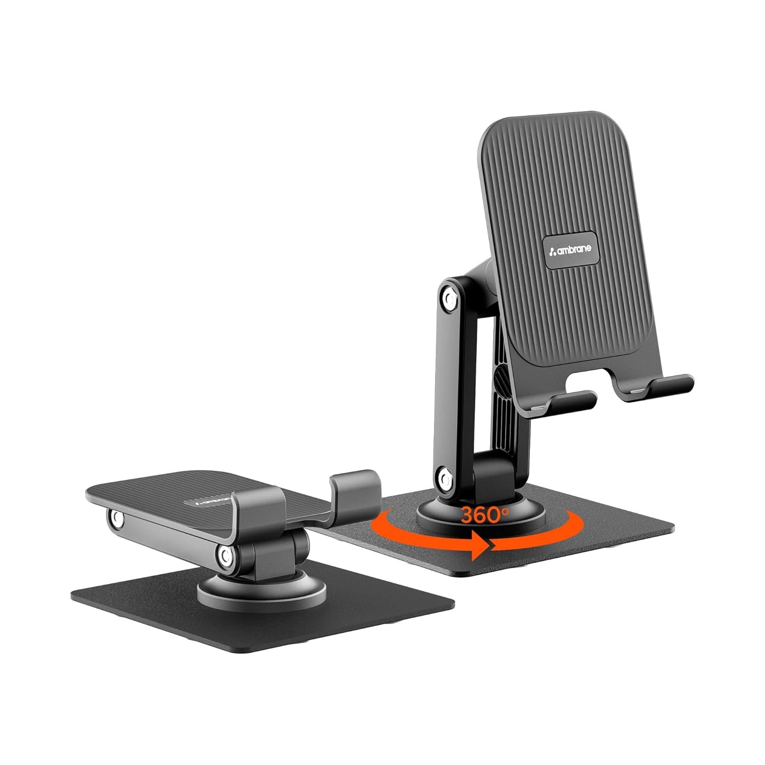 71JKAX3hVRL._SL1500_ Ambrane 360° Rotation, Foldable Design Mobile Stand with Stable - Image 1